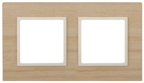 Рамка универсальная Эра Elegance 2-м. дерево клен/слоновая кость фото Рамка универсальная Эра Elegance 2-м. дерево клен/слоновая кость картинка